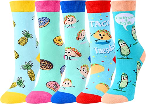 Funny Girls Socks Girl Food Socks Gifts for Girls, Best Gifts for Your Sister, Daughter, Granddaughter On Birthdays, Children's Day Gifts, Gift for 4-7 Years Old Girls