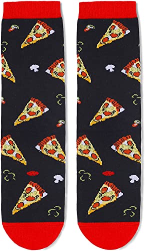 Gift for Mom, Women's Pizza Socks, Anniversary Gift for Her, Pizza Lover Gift, Funny Food Socks, Novelty Pizza Gifts for Women, Funny Pizza Socks for Pizza Lovers
