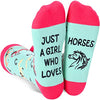 Women's Funny Mid-Calf Knit Cute Horse Socks Gifts for Horse Lovers