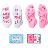 Women's Funny Non-Skid Pink Pregnancy Socks Gifts For Pregnant Wife-2 Pack