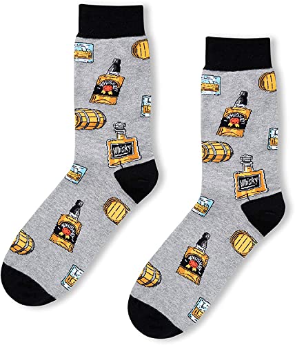 Whisky Lover Gift Unique Whisky Socks Funny Whisky Gift for Men , Ideal Gifts for Whisky Lovers and Drinkers