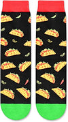 Unisex Taco Socks, Taco Lover Gift, Funny Food Socks, Novelty Taco Gifts, Gift Ideas for Men Women, Funny Taco Socks for Taco Lovers, Taco Tuesday, Christmas Gifts