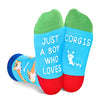 Funny Corgi Gifts for Boys Kids Teens Corgi Lovers Gifts Best Gifts for Son Crazy Corgi Socks, Gifts for 7-10 Years Old Boys