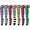 7 Pair Striped Thigh High Socks, Knee High Socks for Women Teen Girls, School Socks, Long Socks Over the Knee Socks