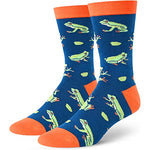 Gender-Neutral Frog Gifts, Unisex Frog Socks for Women and Men, Ocean Gifts Silly Frog Socks