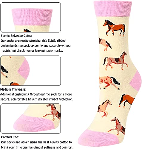 Cute Horse Gifts for Girls, Children Horse Lovers Gifts Best Gifts for Daughter Horse Socks, Gifts for 4-7 Years Old Girls