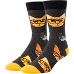 Funny Cat Gifts for Men,Gifts for Him,Cat Lover Gifts,Cute Cat Dad Gifts Cat Socks