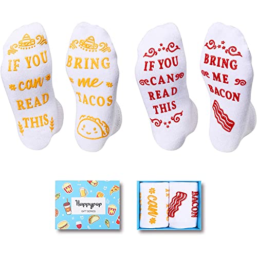 Funny Taco Socks Bacon Socks for Women, Food Socks, Novelty Taco Bacon Gifts, Food Lovers Gift, Birthday Gift, Holiday Gift, Mother's Day Gift, Christmas Gift