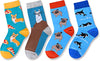 Boy's Crazy Warm Funny Animals Socks Gifts for Animal Lovers-4 Pack