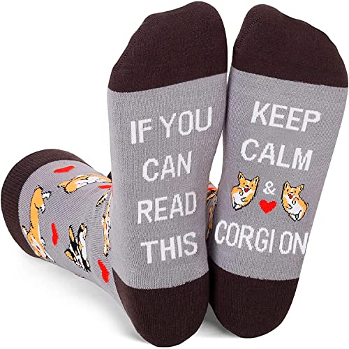 Gender-Neutral Corgi Gifts, Unisex Corgi Socks for Women and Men, Corgi Gifts Animal Socks
