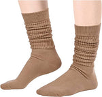 Novelty Khaki Slouch Socks For Women, Khaki Scrunch Socks For Girls, Cotton Long Tall Tube Socks, Fashion Vintage 80s Gifts, 90s Gifts, Women's Khaki Socks