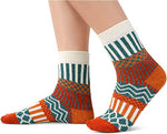Women Wool Socks, Warm Cabin Nordic Socks, Vintage Socks, Thick Knit Cozy Winter Socks for Women Gifts 5 Pairs