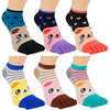 Funny Toe Socks for Women Five Finger Socks Girls, Novelty Ankle Low Cut Cat Socks Animal Feet Cat Feet Socks