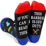 Barber Off Duty Socks, Gift For Barbers, Birthday, Retirement, Anniversary, Christmas, Gift For Him, Present for Barbers, Men Barber Socks