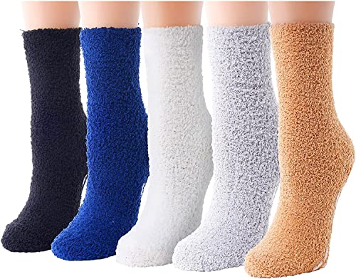 Fuzzy Anti-Slip Socks for Women Girls, Non Slip Slipper Socks with Grippers, Cozy Slipper Socks Gifts for Womens