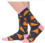 Novelty Pizza Gifts for Women, Anniversary Gift for Her, Funny Food Socks, Women's Pizza Socks, Gift for Mom, Funny Pizza Socks for Pizza Lovers