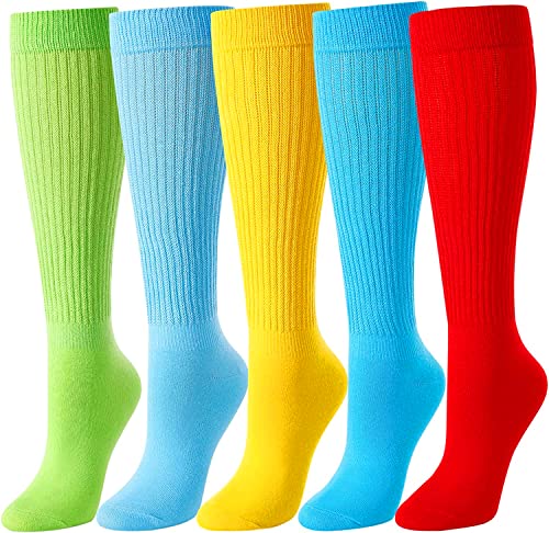 Women's Funny Stacked Slouch Trendy Assorted Socks Gifts-5 Pack