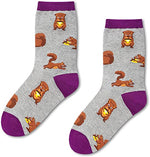 Unique Squirrel Gifts for Women Silly & Fun Squirrel Socks Novelty Squirrel Gifts for Moms