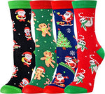 Stocking Stuffers, Funny Children Christmas Socks, Best Secret Santa Gifts, Xmas Gifts, Santa Socks, Novelty Christmas Gifts for Kids, Holiday Socks for Boys Girls, Gifts for 7-10 Years Old