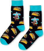 Men's Food Socks, Taco Socks, Mexican Theme Socks, Taco Gifts, Taco Lover Presents, Funny Gifts for Men, Taco Tuesday, Fathers Day Gifts, Taco Lovers Gift