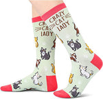 Funny Saying Cat Gifts for Women,Unique Cat Mom Gifts Novelty Cat Socks