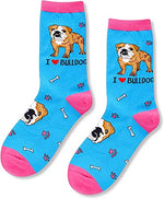 Funny English Bulldog Gifts for Women Gifts for Her Pitbull Lovers Gift English Bulldog Socks