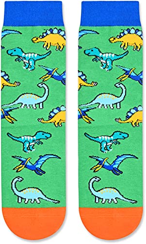 Children Novelty Knit Crazy Dinosaur Socks Gifts for Dinosaur Lovers