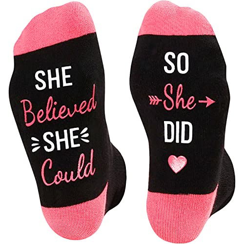 Funny Cheer Socks, Motivational Socks, Ongratulations Socks, Graduation Gifts for Her, Positive Gifts Encouraging Gifts for Women