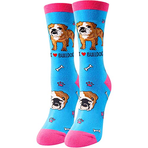 Funny English Bulldog Gifts for Women Gifts for Her Pitbull Lovers Gift English Bulldog Socks