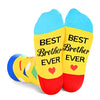 Crazy Silly Socks for Kids Teen Boys, Unique Gifts for Brother from Sister, Brother Birthday Gift, Best Brother Ever Socks, Gifts for 7-10 Years Old