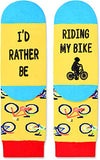 Novelty Bike Socks For Boys Girls, Funny Bike Gifts, Bicycle Lover Gift, Unisex Pattern Socks for Kids, Funny Socks, Cute Socks, Fun Bike Themed Socks, Gifts for 7-10 Years Old