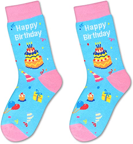 Fun Birthday Gifts for Boys Girls, Cute Kids Socks, Happy Birthday Presents for Children, Cool Birthday Gifts