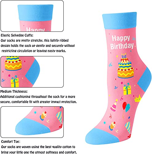 Cool Birthday Gifts Kids Socks Cute Fun Birthday Gifts for Boys Girls, Happy Birthday Presents for Children