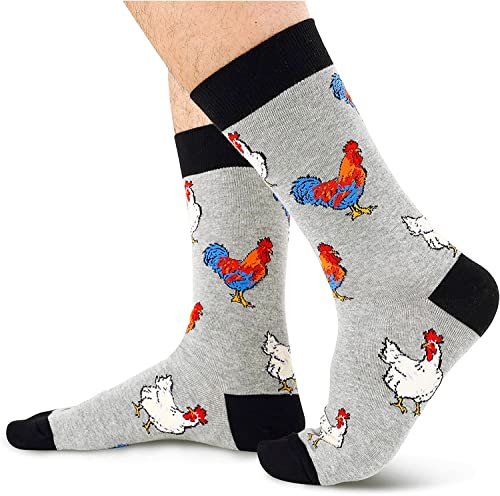 Funny Chicken Gifts for Men, Gifts for Him, Guys Who Love Chicken, Cute Men's Chicken Socks