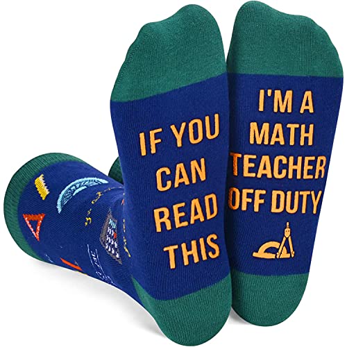 Funny Math Teacher Gift for Teachers Men Women, Unique Math Gifts Sock, Best Gift For Teacher From Student, Teacher Appreciation Gifts, End Of Year Teacher Gifts
