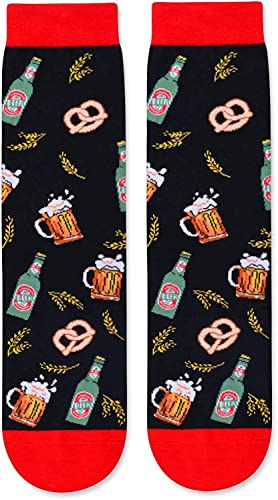 Unisex Funny Saying Socks for Women Men, I'd Rather Be Drinking Beer Socks, Novelty Gifts for Beer Drinkers