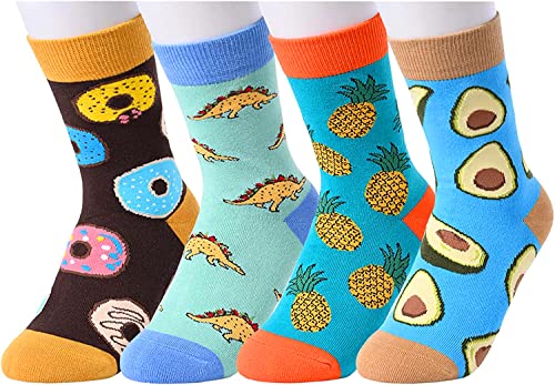 Funny Boys Socks Boy Food Socks Gifts for 4-7 Years Old Boys, Best Gifts for Your Brother, Son, Grandson On Birthdays, Holidays, Children's Day, Christmas