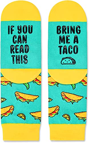 Novelty Taco Gifts for Kids, Birthday Gift for Boys Girls, Funny Food Socks, Teenages Taco Socks, Gift for Children, Funny Taco Socks for Taco Lovers, Gifts for 7-10 Years Old