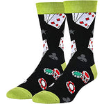 Casino Gifts for Poker Players, Men's Poker Socks, Playing Cards Family Friends Game Night Gifts, Funny Gambling Gifts for Poker Lovers and Gamblers, Gambling Socks