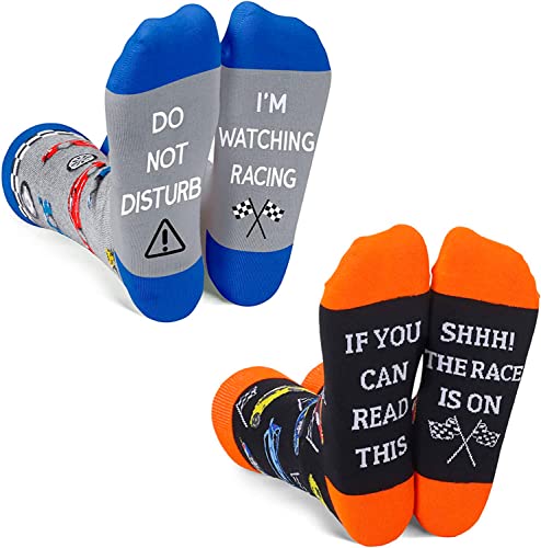 Men's Novelty Funny Racing Socks Gifts For Racing Lovers