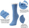 Fuzzy Anti-Slip Socks Non Slip Fluffy Slipper Socks for Women Girls with Grippers, Cozy Gifts For Her 4 Pairs