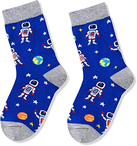 Funny Astronaut Socks for Boys, Novelty Astronaut Gifts For Astronaut Lovers, Children's Day Gift For Your Son, Gift For Brother, Funny Astronaut Socks for Kids, Gift for 4-7 Years Old Boys