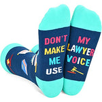 Unisex Crazy Blue Cute Lawyer Socks Attorney Gifts