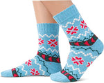 4 Pairs Women Wool Socks, Warm Cabin Nordic Socks, Vintage Socks, Thick Knit Cozy Winter Socks for Women Gifts