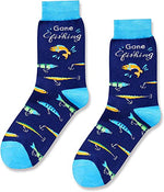 Novelty Fishing Socks for Men who Love to Fishing, Funny Gifts for Fishermen, Fishing Enthusiasts Gifts