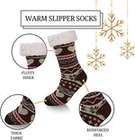 Fuzzy Cozy Fluffy Socks with Grips for Women Girls, Comfy Plush House Socks, Slipper Socks, Women's Sherpa Socks, Christmas Socks