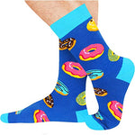 Funny Donut Socks for Men, Novelty Donut Gifts For Donut Lovers, Anniversary Gift For Him, Gift For Dad, Funny Food Socks, Mens Donut Themed Socks