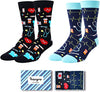 Stethoscope Doctor Nurse Socks for Him, Medical Socks for Men, Health Care Worker Gifts for Men, Xmas Socks Going Away Gift for Him