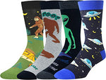 Funny Space Socks for Men Crazy Socks, Astronomy Gifts Outer Space Gifts for Space Lovers,  Men Silly Outer Space Crew Socks Great Xmas Gift