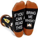 Ideal Gifts for Drinkers Funny Whisky Gift for Men, Unique Whisky Socks, Whisky Lover Gift If You Can Read This